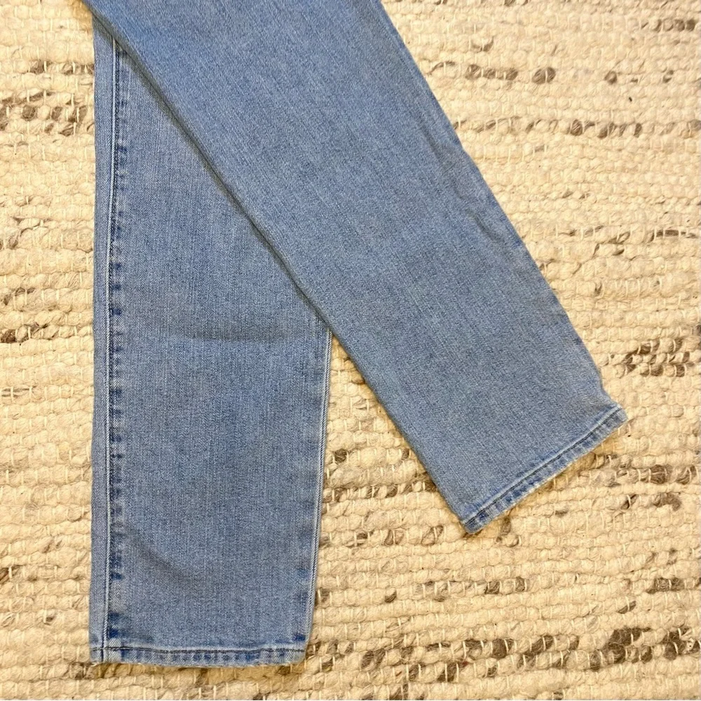 Hudson Light Wash Distressed Slim Straight Jeans, Size 34